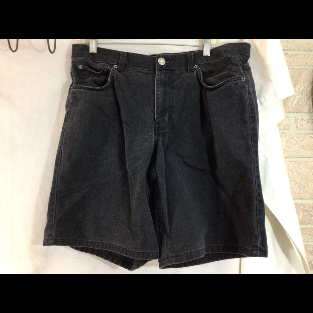 Mens Sz 34 BASIC EDITION Black Denim Shorts